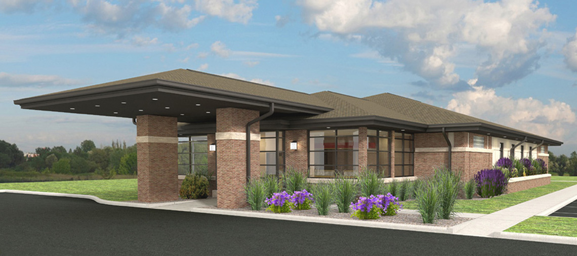 Evan Lloyd Architects provided healthcare architectural services for Macoupin Family Practice in Carlinville, Illinois, building a new medical clinic.