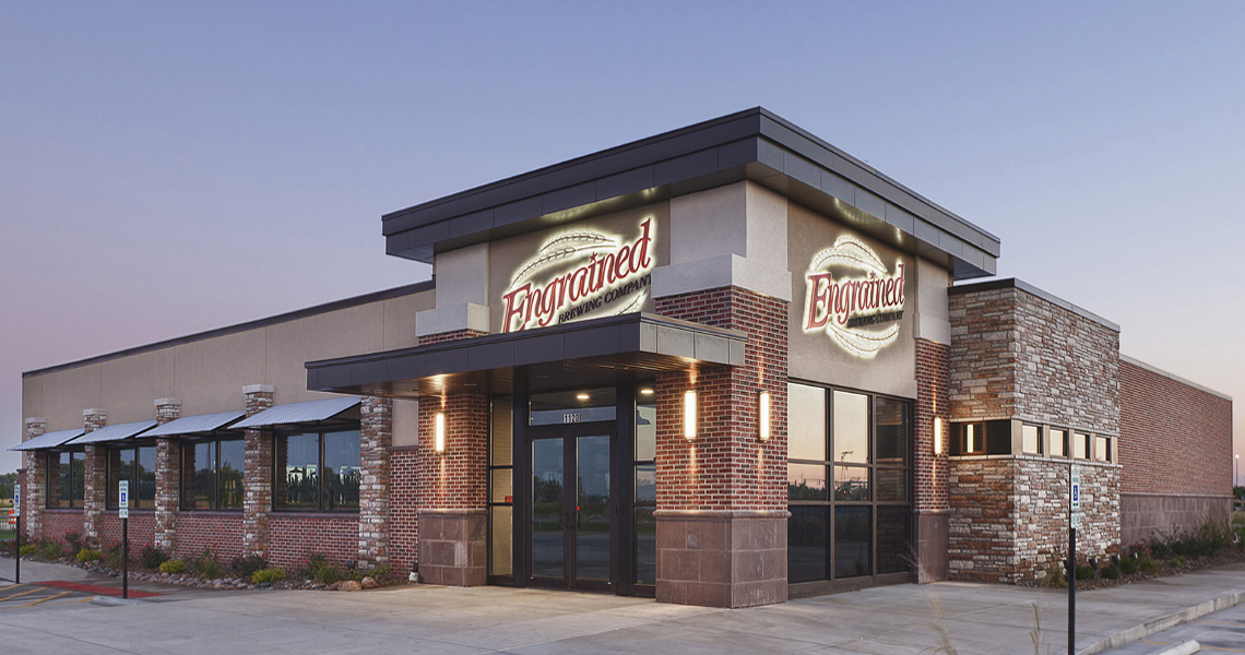 Evan Lloyd Architects provided restaurant architectural services for Engrained Brewery in Springfield, Illinois.