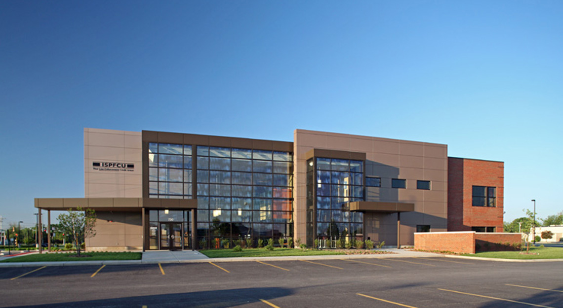 Evan Lloyd Architects provided architectural services for Illinois State Police Federal Credit Union (ISPFCU) in Springfield, Illinois.