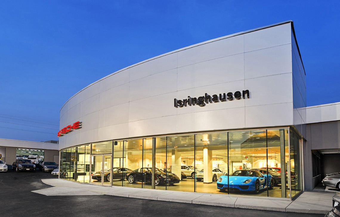 Evan Lloyd Architects provided retail architectural services for Isringhausen Imports - Porsche & Volvo Dealerships in Springfield, Illinois.
