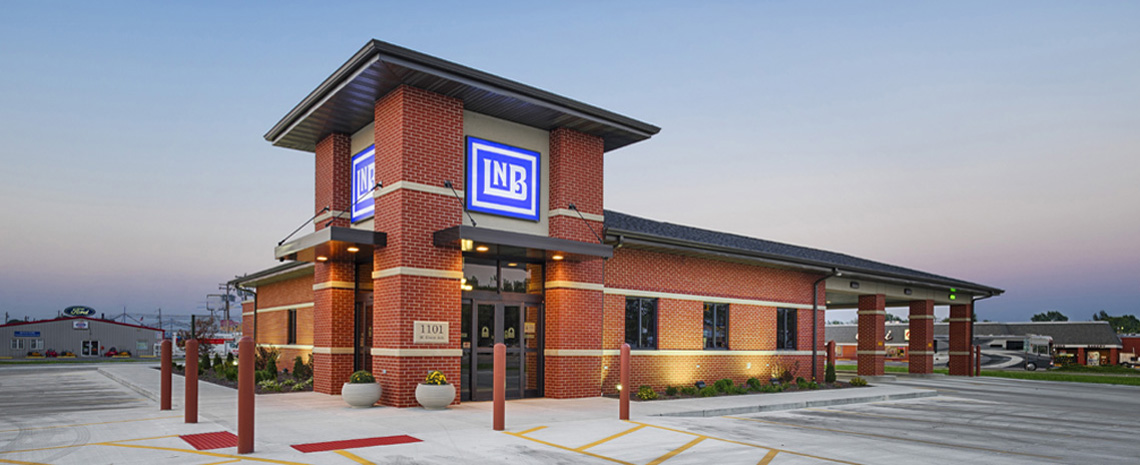 Evan Lloyd Architects provided financial architectural services for Litchfield National Bank in Litchfield, Illinois, designing a new bank.