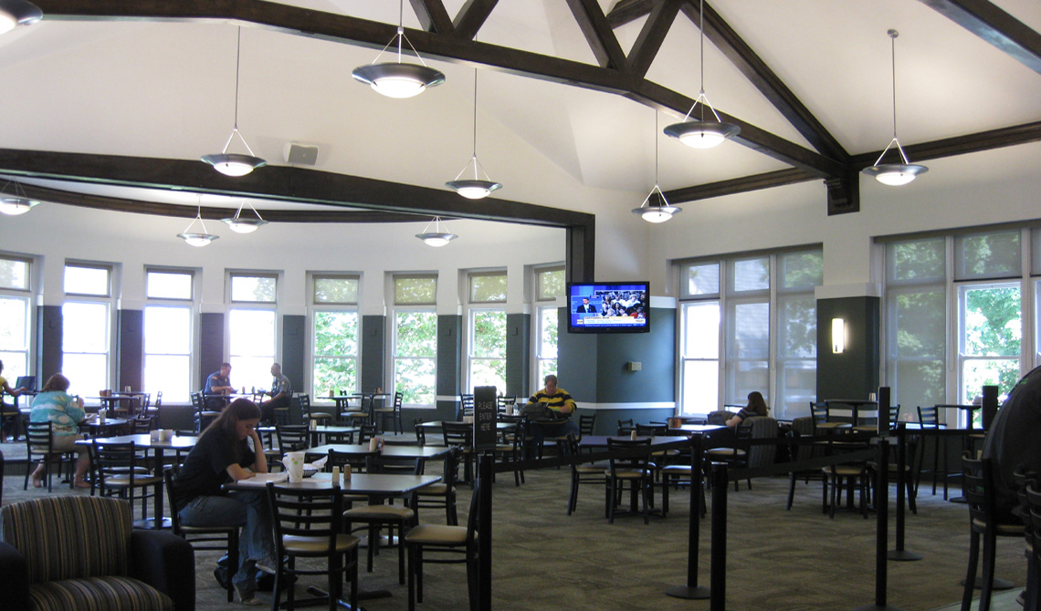 Evan Lloyd Architects provided education architectural services for Pearson Hall at McKendree College in Lebanon, Illinois, renovating the existing dining hall.