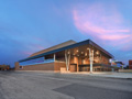 Evan Lloyd Architects architecture services - Prairie Capitol Convention Center (PCCC) in Springfield, Illinois - improvements included expanding the lobby, adding restrooms, creating mezzanine level gathering spaces, new landscaping, new outdoor plaza, and remodeling meeting rooms, corridors, restrooms, offices, dressing rooms, box office, and concession areas.