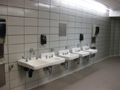 Evan Lloyd Architects architecture services - Prairie Capitol Convention Center (PCCC) in Springfield, Illinois - restrooms before the renovation.