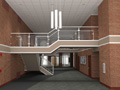 Evan Lloyd Architects - Bothwell Conservatory of Music at Blackburn College in Carlinville, Illinois - artist's rendering of the new, renovated lobby.