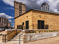 Evan Lloyd Architects completed multi-unit dwelling housing architectural services for Springfield Urban Redevelopment Project in Springfield, Illinois - entrance view.