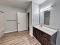 Evan Lloyd Architects completed multi-unit dwelling housing architectural services for Springfield Urban Redevelopment Project in Springfield, Illinois - bathroom.