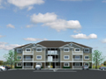 Evan Lloyd Architects - Cobblestone Apartments in Springfield, Illinois - artist's rendering of multi-unit dwelling.