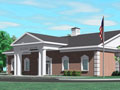 Evan Lloyd Architects provided financial architectural services for Illini Bank in Sherman, Illinois - artist's rendering of new bank facility.