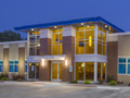 Evan Lloyd Architects provided architectural services for Legence Bank Corporate Office in Eldorado, Illinois - exterior of the new facility.