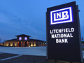 Evan Lloyd Architects - Litchfield National Bank in Litchfield, Illinois - sign at the new bank.