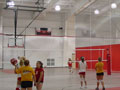 Evan Lloyd Architects - Lutheran School Association in Decatur, Illinois - a partition in the gymnasium.