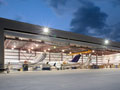 Evan Lloyd Architects provided architectural services for Midcoast Aviation in Sauget, Illinois, building new service hangers and facilitating design-build delivery systems.