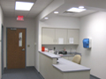 Evan Lloyd Architects provided healthcare architectural services - Ramsey Clinic, Pana Community Hospital, and Durable Med in Ramsey and Pana, Illinois - main desk renovation.