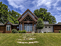 Evan Lloyd Architects provided residential architectural services, building a new, original, contemporary home for the Smith Residence in Cantrall, Illinois - the front of the private residence.